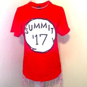 -District The Concert Tee "Summit 17" Red Shirt-Medium